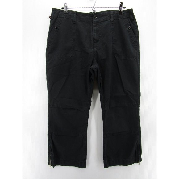 VINTAGE Ralph Lauren Polo Pants 12 Ripstop Double Knee Ankle Zip Y2K - Picture 1 of 10